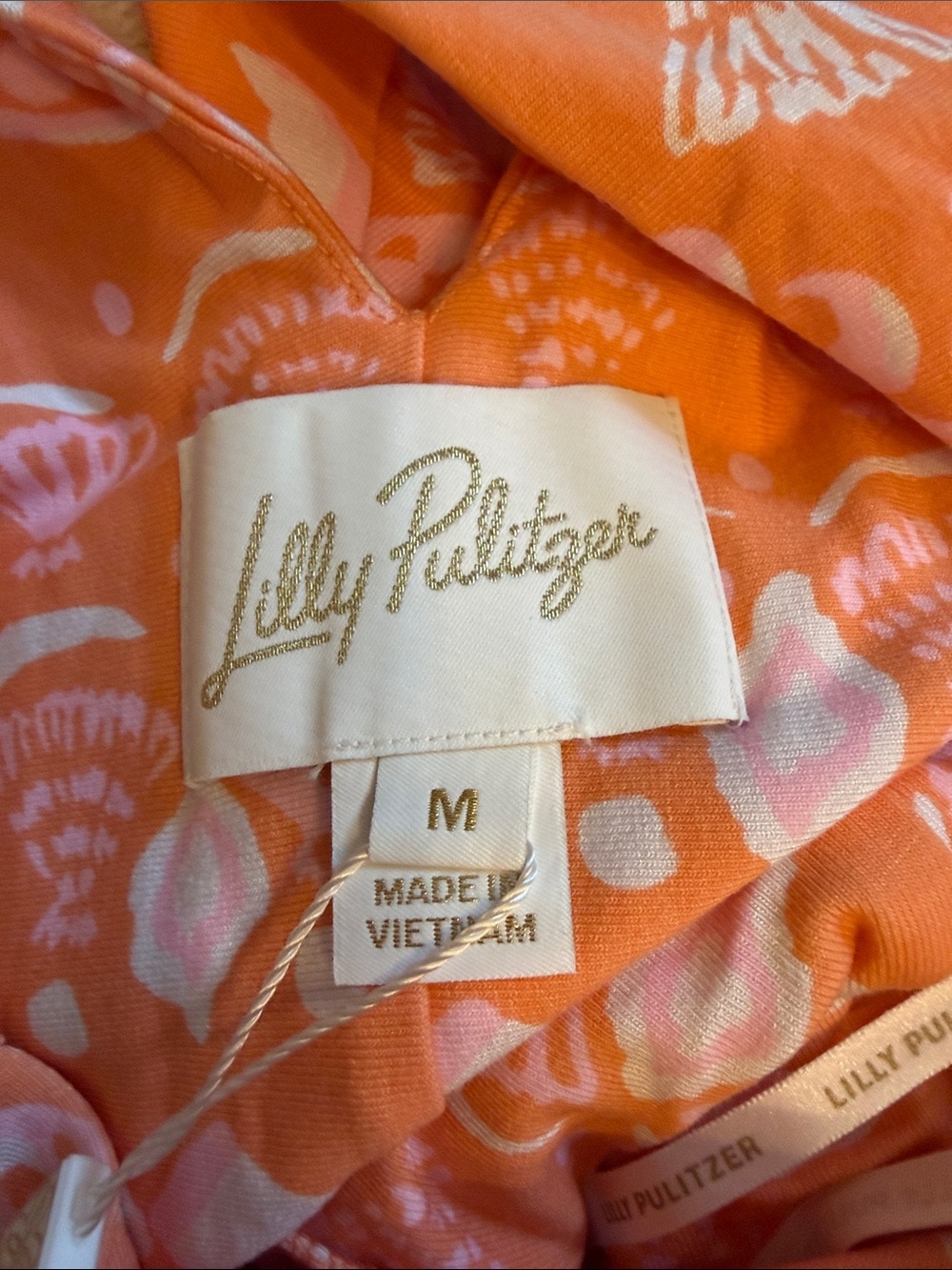 Lilly Pulitzer Montecito Halter Maxi Dress Papaya Breezy Palm Engineered Print - Picture 8 of 10